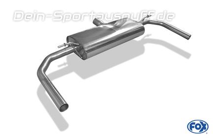 FOX Edelstahl Duplex Sportauspuff Mercedes CLA 4MATIC C117/X117 für AMG Heckschürze