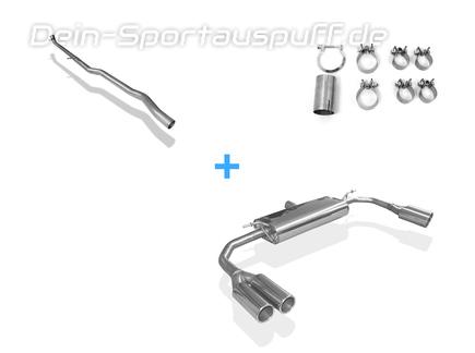 FOX Edelstahl Duplex Racing-Komplettanlage ab Kat. Mercedes CLA 250 4MATIC C117/X117 je 2x80mm rund eingerollt