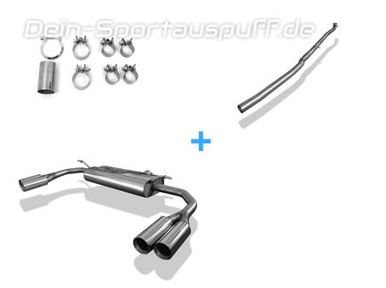 FOX Edelstahl Duplex Racing-Komplettanlage ab Kat. Mercedes CLA 220 4MATIC C117/X117 je 2x80mm rund doppelwandig