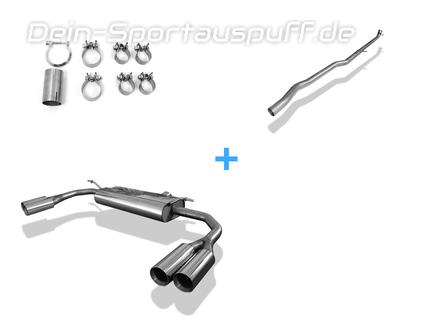 FOX Edelstahl Duplex Racing-Komplettanlage ab Kat. Mercedes CLA 250 4MATIC C117/X117 je 2x80mm rund doppelwandig