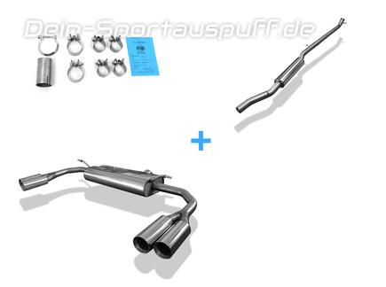 FOX Edelstahl Duplex Sportauspuff-Komplettanlage ab Kat. Mercedes CLA 250 4MATIC C117/X117 je 2x80mm rund doppelwandig