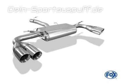 FOX Edelstahl Duplex Sportauspuff BMW X3 20i F25 je 2x90mm rund doppelwandig abgeschrägt