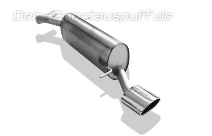 FOX Edelstahl Sportauspuff VW Polo 6R 1.4 GT u. GTI 140x90mm oval eingerollt abgeschrägt
