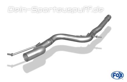 FOX Edelstahl Vorschalldämpfer-Ersatzrohr VW Jetta 3 Typ 1K Bj. 05-10