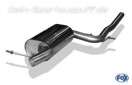 FOX Edelstahl Vorschalldämpfer VW Jetta 3 Typ 1K Bj. 05-10
