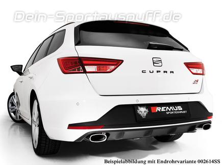 Remus Edelstahl Duplex Sportauspuff Seat Leon ST Cupra 300 Typ 5F inkl. Endrohrsatz nach Wahl