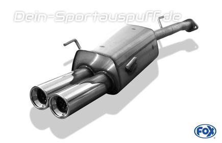 Fox Edelstahl Racing-Komplettanlage ab Kat Opel Zafira A 2x76mm rund eingerollt gerade mit Absorber