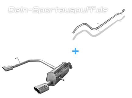 Fox Edelstahl Duplex Racing-Komplettanlage ab Kat Peugeot 208 je 115x85mm oval eingerollt abgeschrägt