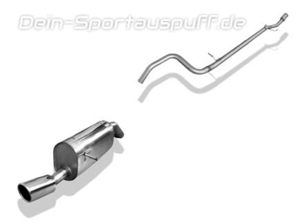 Fox Edelstahl Racing-Komplettanlage ab Kat Peugeot 207 1x90mm rund eingerollt abgeschrägt