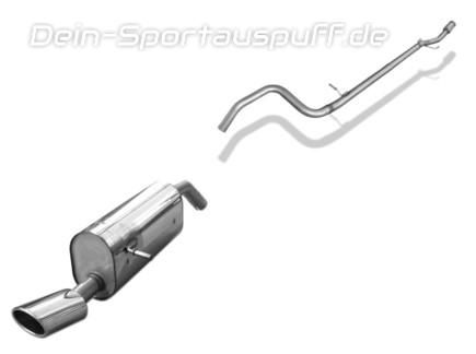Fox Edelstahl Racing-Komplettanlage ab Kat Peugeot 207 SW Kombi 115x85mm oval eingerollt abgeschrägt