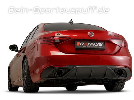 Remus Edelstahl Duplex Racing-Komplettanlage ab Kat Alfa Romeo Giulia Veloce Typ 952
