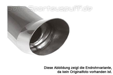 Fox Edelstahl Auspuffendrohr zum Anschweißen 115x85mm DTM oval Länge 265mm Typ 41