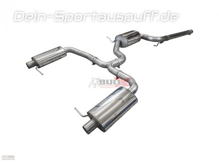 BULL-X Y-Style Edelstahl Duplex Sportauspuff-Komplettanlage ab Kat Ø76mm Skoda Octavia RS TSI Typ 5E Limo Combi ab 2013 für originale Endrohre