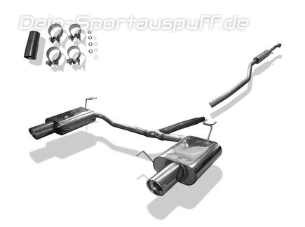 Fox Edelstahl Duplex Sportauspuffanlage ab Kat. Honda Accord 8 CU2 Limousine/Tourer ab 2008 je 100mm rund eingerollt abgeschrägt mit Absorber