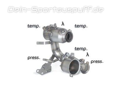 Ragazzon Edelstahl Downpipe mit Sport-Kat und Partikelfilter-Ersatzrohr Audi A3 8V 1.6TDI 2.0TDI