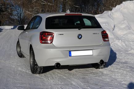FOX Edelstahl Duplex Sportauspuffanlage ab Kat. Ø80mm-System BMW 1er F20 F21 3-Tür 5-Tür 120d je 100mm rund scharf