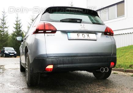 FOX Edelstahl Racing-Komplettanlage ab Kat. Peugeot 2008 2x80mm rund doppelwandig