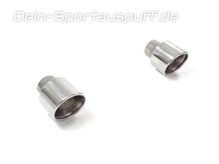 Ragazzon Edelstahl Duplex Endrohrsatz Alfa Romeo Stelvio 2.0l Turbo je 129 rund eingerollt abgeschrägt