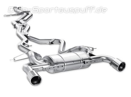 Akrapovic Titan Duplex Racing-Komplettanlage ab Kat BMW 3er E92 335i Coupe je 1x rund eingerollt abgeschrägt aus Titan
