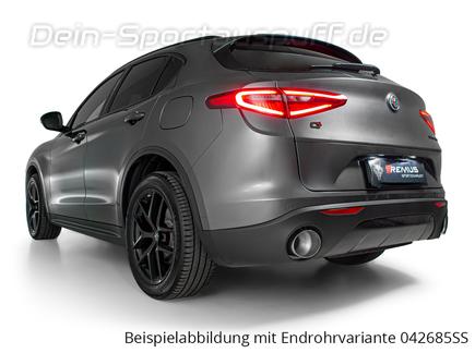 Remus Edelstahl Duplex Sportauspuff Alfa Romeo Stelvio Q4 2.0l MultiAir ab 2017