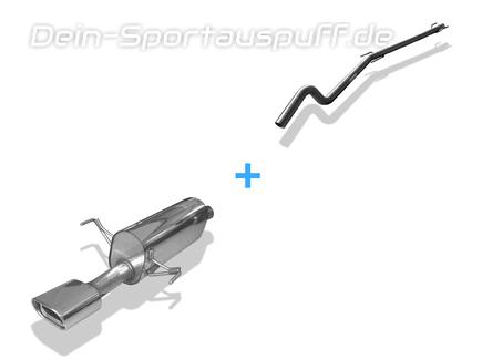 Fox Edelstahl Racing-Komplettanlage ab Kat Opel Astra H Caravan Turbo 135x80mm flachoval eingerollt abgeschrägt mit Absorber