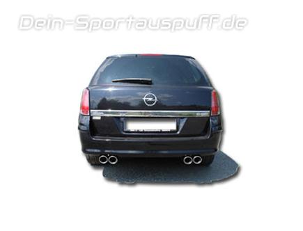 Fox Edelstahl Duplex Racing-Komplettanlage ab Kat Opel Astra H Caravan Turbo 2x76mm rund eingerollt gerade mit Absorber