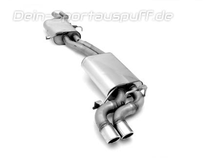 Fox Edelstahl Sportauspuff-Komplettanlage ab Kat Audi V8 D11 4.2l 2x70mm rund eingerollt abgeschrägt