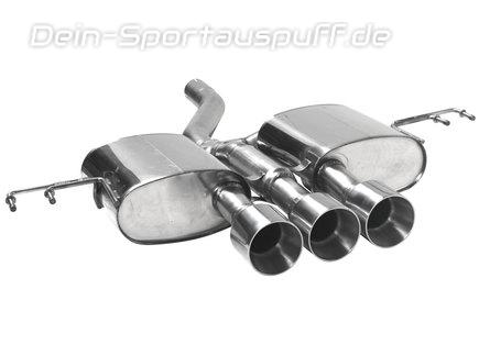 Bastuck Edelstahl Sportauspuff Mittig Honda Civic 10 Typ FK 2.0l Turbo Type R ab Bj.17 3x100mm rund doppelwandig