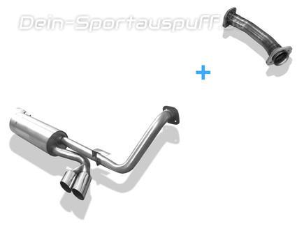 Fox Edelstahl Racing-Komplettanlage ab Kat Mercedes G-Klasse W463 G500 mit Trittbrett 2x80mm rund scharf abgeschrägt