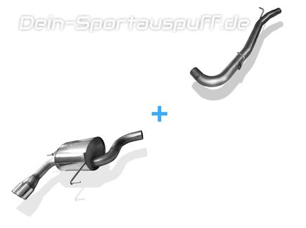 FOX Edelstahl Sportauspuffanlage ab Kat. VW Tiguan 2 Typ AD1 Diesel 4Motion 2x80mm rund eingerollt abgeschrägt