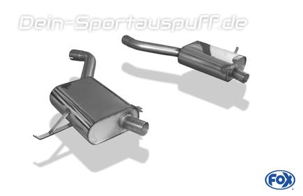 Fox Edelstahl Duplex Racing-Komplettanlage ab Kat BMW Z8 für Original-Endrohre