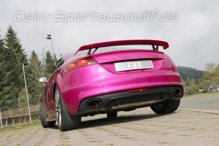 FOX Edelstahl Duplex Racing-Sportauspuffanlage ab Kat. inkl. Klappensteuerung Audi TT RS Typ 8J für originalen Endrohrausgang