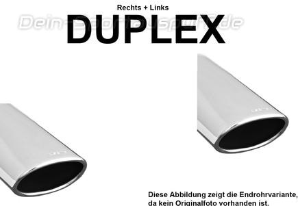 Eisenmann Edelstahl Duplex Racing-Komplettanlage ab Kat Seat Leon 5F Cupra ST 2.0l TSI je 120x77mm oval eingerollt abgeschrägt