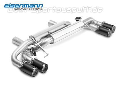 Eisenmann Edelstahl Duplex Sportauspuff RACE-Version BMW M550i G30 Limousine je 2x90mm rund schwarz matt