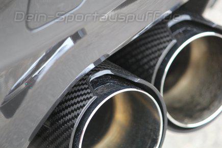 Eisenmann Edelstahl Duplex Sportauspuff RACE-Version BMW M550i G30 Limousine je 2x90mm rund aus Carbon