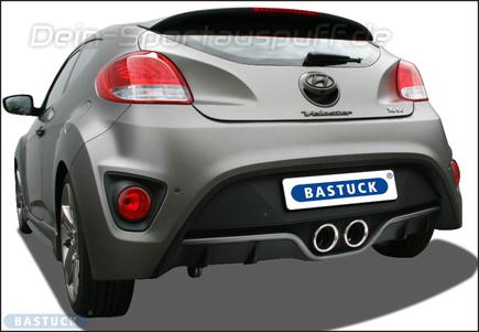 Bastuck Edelstahl Sportauspuff Hyundai Veloster 1.6 Turbo für originalen Endrohrausgang