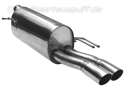 Bastuck Edelstahl Sportauspuff Kia Stonic Diesel 2x63mm rund scharf abgeschrägt