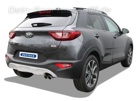 Bastuck Edelstahl Racing-Komplettanlage ab Kat Kia Stonic Benziner 2x63mm rund scharf abgeschrägt