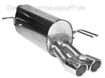Bastuck Edelstahl Sportauspuff Hyundai i20 Typ PB 2008-2014 2x76mm rund eingerollt abgeschrägt