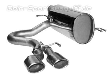 Bastuck Edelstahl Sportauspuff Mittig Hyundai i20 Typ PB 2008-2014 2x105x75mm oval eingerollt gerade
