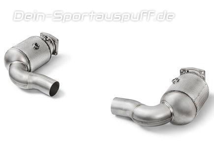 Akrapovic Link Pipe Titan Sport-Kats Porsche 911 Typ 991.2 Turbo und Turbo S