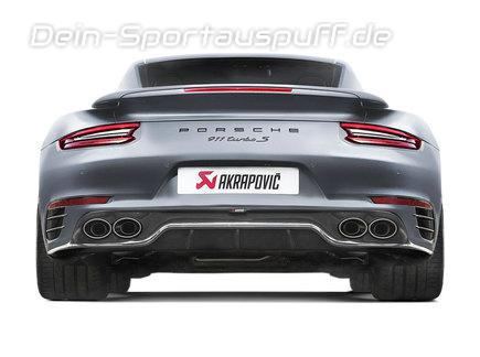 Akrapovic Titan Sportauspuff-Komplettanlage ab Turbo Porsche 911 Typ 991.2 Turbo und Turbo S