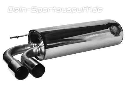 Bastuck Edelstahl Sportauspuff-Komplettanlage ab Kat BMW 3er F31 Touring 1.6l Turbo 2x76mm rund scharf gerade