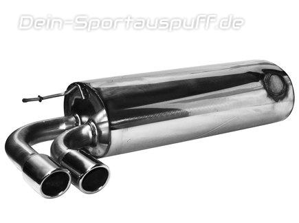 Bastuck Edelstahl Racing-Komplettanlage ab Kat BMW 3er F31 Touring 1.6l Turbo 2x76mm rund eingerollt abgeschrägt