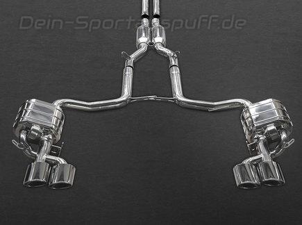 Capristo Edelstahl Duplex Komplettanlage ab Kat Mercedes C-Klasse C63 AMG W204 je 2x oval eingerollt