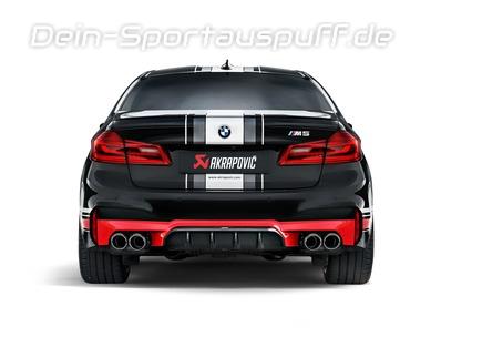 Akrapovic Evolution Line Titan Duplex Komplettanlage ab Kat BMW M5 F90 inkl. Carbon-Endrohre je 2x rund