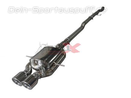 EGO-X Edelstahl Mittig Sportauspuff-Komplettanlage ab Kat mit Klappensteuerung Ø70mm Mini Cooper S +JCW R56 R57 R58 R59 inkl. Endrohrsatz nach Wahl
