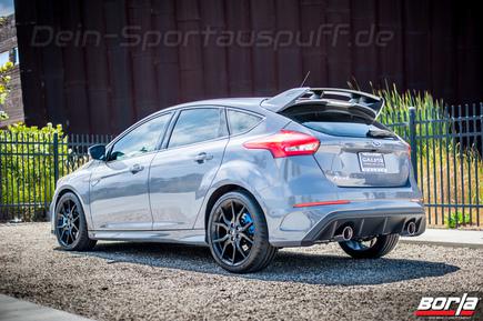 Borla S-TYPE Edelstahl Duplex Komplettanlage ab Kat Ford Focus 3 RS ab 08/2017 je 102mm rund eingerollt abgeschrägt