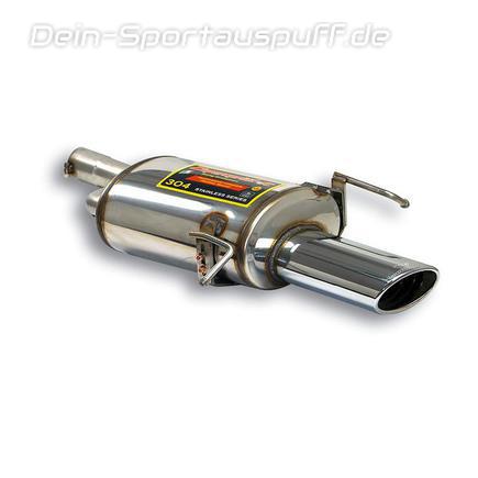 Supersprint Edelstahl Sportauspuff Mercedes W203 C230 V6 204 PS oval eingerollt 145x95mm