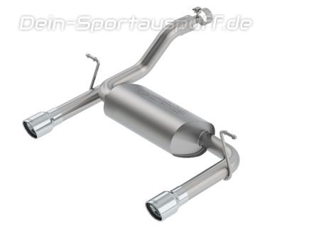 Borla TOURING Edelstahl Duplex Sportauspuff Jeep Wrangler JL ab Bj.2018 je 89mm rund eingerollt abgeschrägt